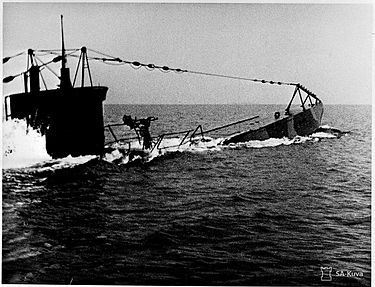 Sukellusvene Vesikko. Kuvan lähde on Wikipedia.