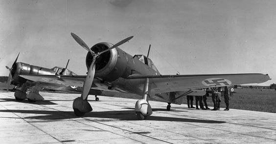 Alankomaalainen Fokker D.XXI oli ilmavoimien päähävittäjä talvisodassa. Kuva: ilmavoimat.