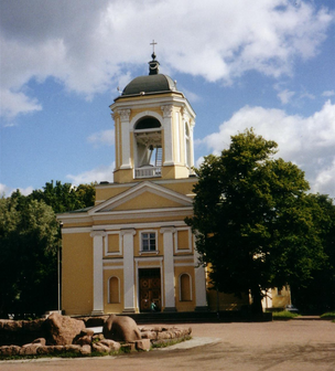 Pietari-Paavalin kirkko Viipurissa vuonna 2002. Kuvan lähde on Wikipedia.