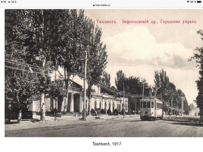 Vanha historiallinen valokuva Tashkentista.